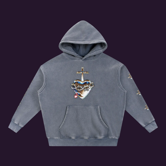 (1) Chrome Sacred Heart Hoodie